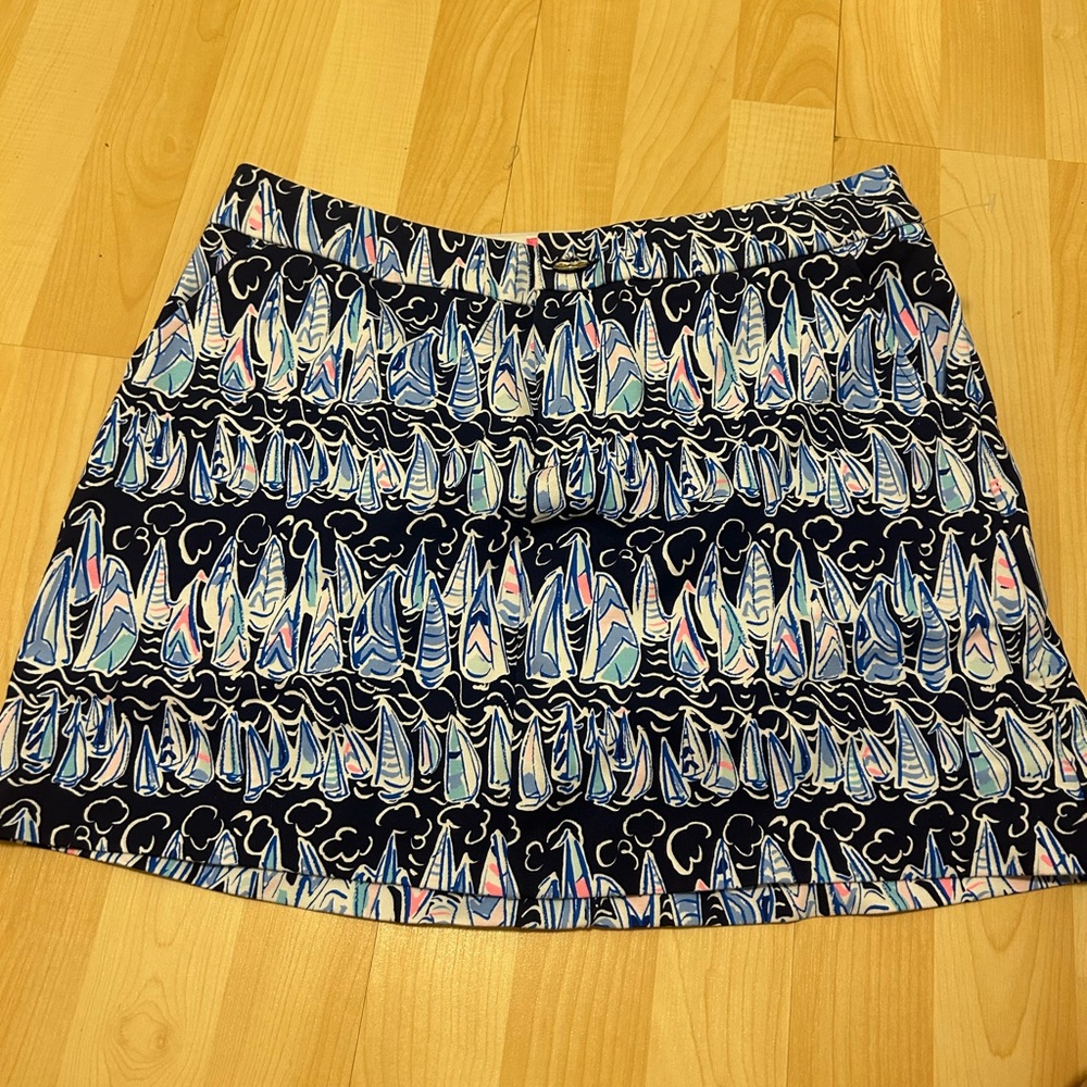 Colorful Sailboat Print Skirt